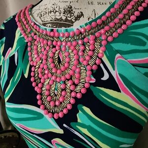 Lilly Pulitzer Pink and Green Mini Dress